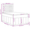 vidaXL Boxspringbett mit Matratze Dunkelgrau 120x200 cm Stoff
