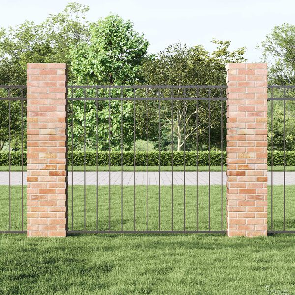 vidaXL Zaunelement Grau 170 x 150 cm Stahl