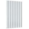vidaXL Dachpaneele 12 Stk. Verzinkter Stahl Silber 60x36 cm