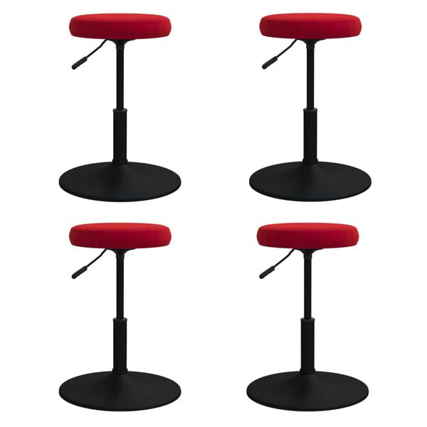 vidaXL Esszimmerst&uuml;hle 4 Stk. Weinrot Samt