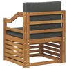 vidaXL Outdoor-Sofagarnitur Massives Akazienholz und Polyester Natur