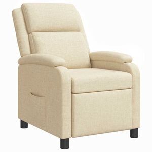 vidaXL Liegesessel Creme Stoff