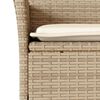 vidaXL 3-tlg. Garten-Essgruppe mit Kissen Beige Poly Rattan Akazie