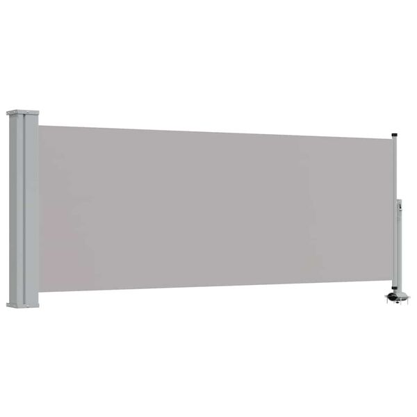 vidaXL Ausziehbare Seitenmarkise 100x300 cm Grau