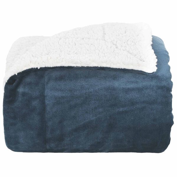 vidaXL &Uuml;berwurfdecke Marineblau 240 x 270 cm Fleece