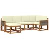 vidaXL Outdoor-Sofagarnitur 6 stk. Natur und Creme Polyester