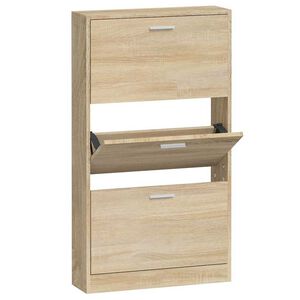 vidaXL Schuhschrank Eichen-Optik 59x17x108 cm Holzwerkstoff