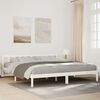 vidaXL Massivholzbett Extra Lang ohne Matratze Wei&szlig; 200x210 Kieferholz
