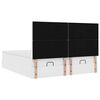 vidaXL Ottoman-Bett mit Matratzen Reinweiß 160x200 cm Kunstleder