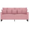vidaXL 2-Sitzer-Sofa Rosa 140 cm Samt