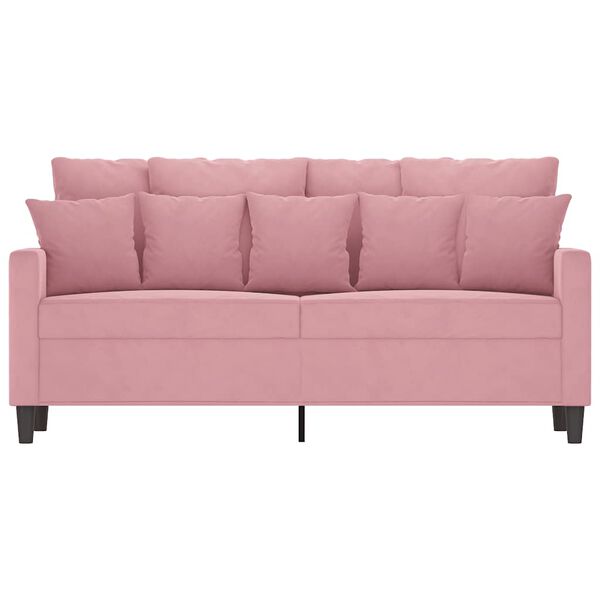 vidaXL 2-Sitzer-Sofa Rosa 140 cm Samt