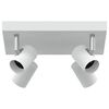 vidaXL Deckenstrahler mit Strahlern Wei&szlig; 26 x 26 x 11,5 cm Metall