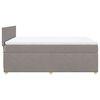 vidaXL Boxspringbett mit Matratze Taupe 160x200 cm Stoff