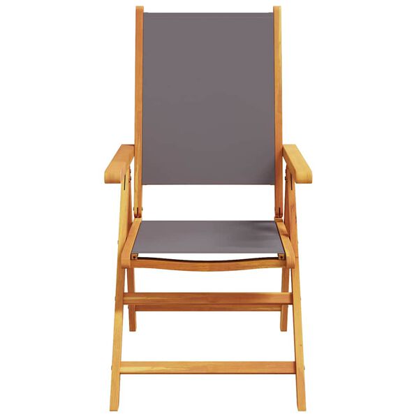 vidaXL 7-tlg. Garten-Essgruppe Stoff und Massivholz Anthrazit