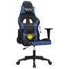vidaXL Gaming-Stuhl mit Massagefunktion Schwarz und Blau Kunstleder