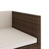 vidaXL 5-tlg. Garten-Lounge-Set mit Auflagen Poly Rattan Braun
