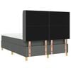 vidaXL Boxspringbett mit Matratze mit Kopfteil Grau 160 x 200 cm Stoff
