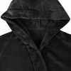 vidaXL Bademantel Hoodie Schwarz S Flanell