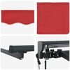 vidaXL Einziehbare Markise Rot 300 x 250 cm Polyester und Metall