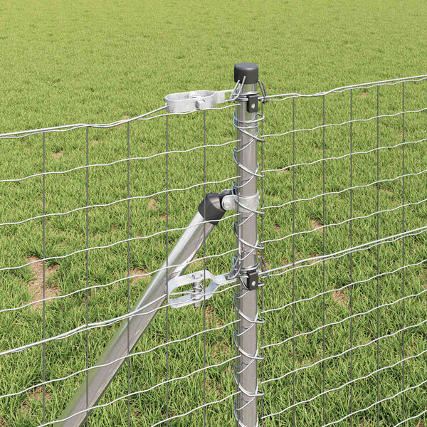 vidaXL Zaunpfosten 13 pcs Silber Stahl