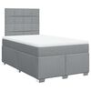 vidaXL Boxspringbett mit Matratze Hellgrau 120x200 cm Stoff