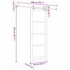 vidaXL Schiebet&uuml;r ORKDAL Nat&uuml;rlich und Schwarz 83 x 232 cm