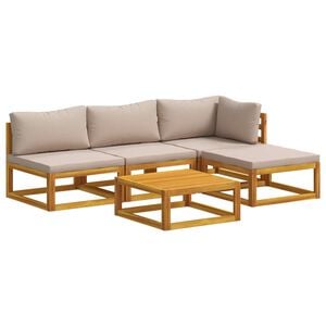 vidaXL Sofa-Set 5 stk. Natur Massivholz Akazie
