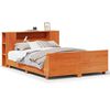 vidaXL Massivholzbett ohne Matratze Wachsbraun 140x190 cm Kiefernholz