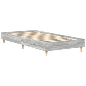 vidaXL Bettgestell Grau Sonoma 90 x 200 cm Holzwerkstoff