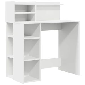 vidaXL Schreibtisch Wei&szlig; Holzwerkstoff 90 x 48 x 101,5 cm