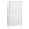 vidaXL Kleiderschrank Wei&szlig; 90x50x180 cm Stahl