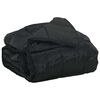 vidaXL Sommerdecke Schwarz 200 x 220 cm Satin und Mikrofaser
