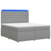vidaXL Boxspringbett mit Matratze Hellgrau 200 x 200 cm Stoff