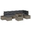 vidaXL Gartensofa-set 8 stk. Grau Poly-Rattan