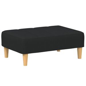 vidaXL Fu&szlig;hocker Schwarz 77x55x31 cm Stoff