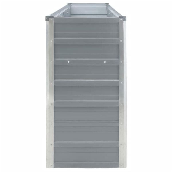 vidaXL Hochbeet 320 x 40 x 77 cm Verzinkter Stahl Grau