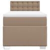 vidaXL Boxspringbett mit Matratze Cappuccino-Braun 80x200cm Kunstleder