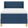 vidaXL Boxspringbett mit Matratze Blau 200 x 100 cm Polyester