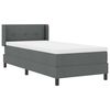 vidaXL Boxspringbett mit Matratze Dunkelgrau 190 x 90 cm Polyester
