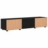 vidaXL Holzschrank Wandmontiert Schwarz 150 x 39 x 30 cm Holzwerkstoff