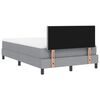 vidaXL Boxspringbett mit Matratze mit LED Hellgrau 120 x 190 cm Stoff