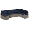 vidaXL Sofa Set mit Kissen 8 pcs Grau Poly Rattan