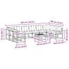 vidaXL Outdoor-Sofagarnitur mit Kissen 11 pcs Nat&uuml;rlich und Hellgrau