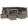 vidaXL Gartensofa-set 9 pcs Grau Poly-Rattan
