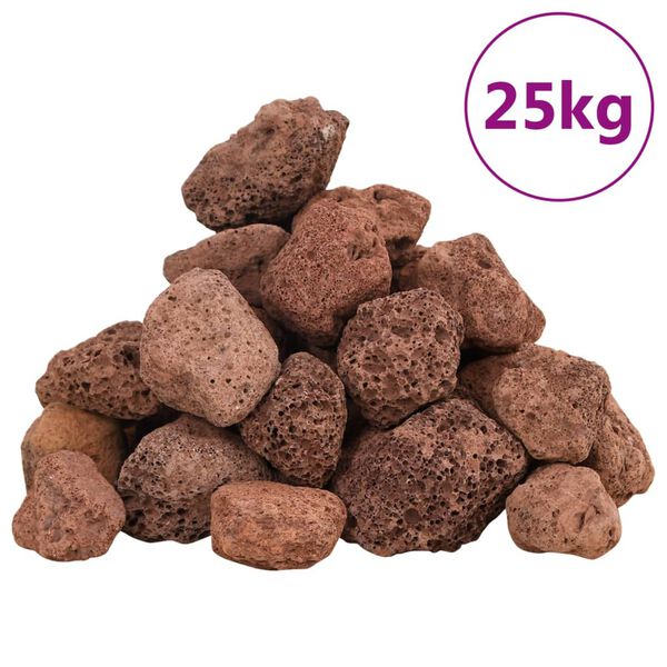 vidaXL Lavagranulat 25 kg Rot 3-5 cm