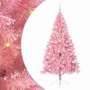 vidaXL K&uuml;nstlicher vorbeleuchteter Weihnachtsbaum Rosa 210 cm PVC