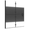 vidaXL Faltbare Duschkabine ESG 120x140 cm Schwarz