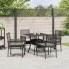 vidaXL Garten Essgruppe 5 pcs Schwarz Poly-Rattan