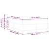 vidaXL Boxspringbett Taupe 140 x 200 cm Stoff