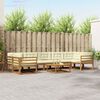 vidaXL Outdoor-Sofagarnitur mit Kissen 8 pcs Natur und Creme
